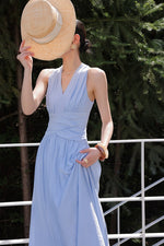 Load image into Gallery viewer, Gathered Pocket Maxi Dress [2 Colours]
