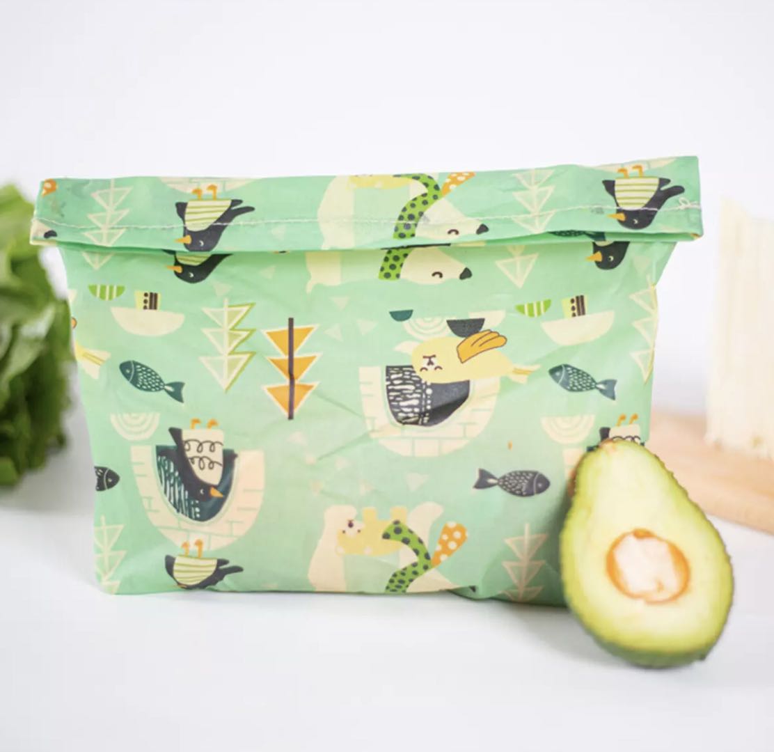 Organic Cotton Beeswax Wrap Storage Bag x3 [3 Designs]