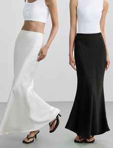 Satin Mermaid Maxi Skirt [2 Colours]