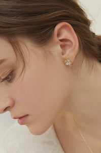 Diamante Clover Stud Earrings