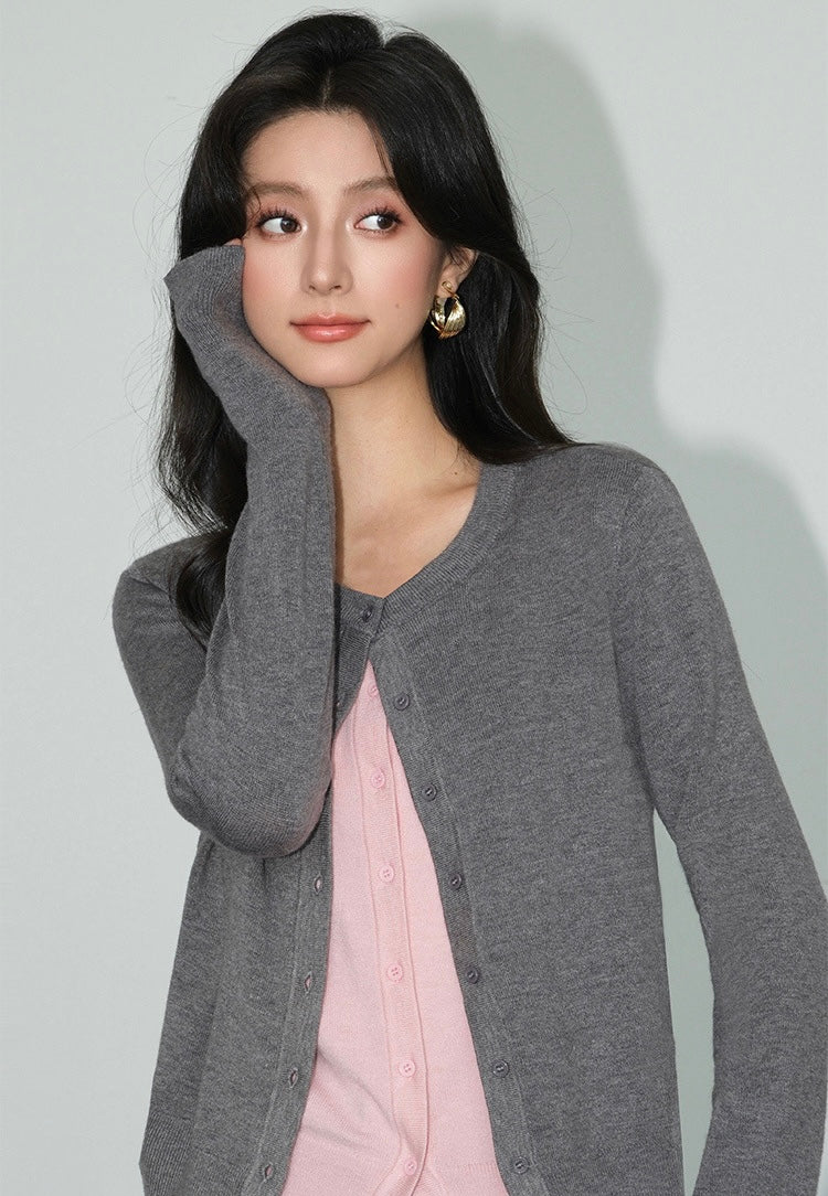 Mock Layer Cardigan [3 Colours]