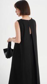 Load image into Gallery viewer, Button Back Tank Pocket Maxi Dress in Black
