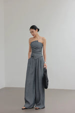 Load image into Gallery viewer, Bustier Top // Trousers Set in Grey

