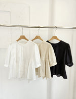 Load image into Gallery viewer, [Ready to Ship] Korean Pleat Blouson Blouse [3 Colours]
