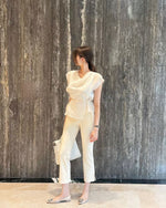 Load image into Gallery viewer, Korean Tencel Blend Wrap Tie Blouse [2 Colours]
