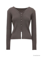 Load image into Gallery viewer, Korean Split Hem Ribbed Cardigan [4 Colours]
