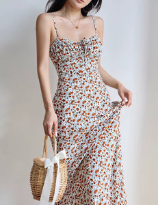 Berri Floral Maxi Dress in White