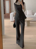 Load image into Gallery viewer, Korean Bilte Tailored Stretch Trousers [2 Colours]
