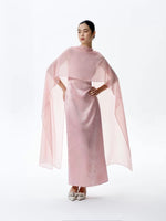 Load image into Gallery viewer, [Customizable] Multi-Way Drape Floral Printed Gown in Pink
