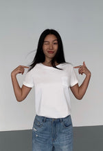 Load image into Gallery viewer, Mini Pocket Tee in White
