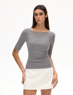 Load image into Gallery viewer, Classic Boatneck Stretch Mid Top [3 Colours]
