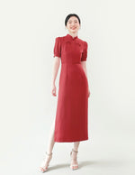 Load image into Gallery viewer, Knot Button Midi Cheongsam [2 Colours]
