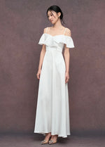 Load image into Gallery viewer, Ruffle Cami Maxi Gown in White
