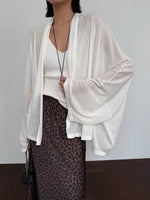 Load image into Gallery viewer, Oversized Drape Sheer Cardigan [2 Colours]
