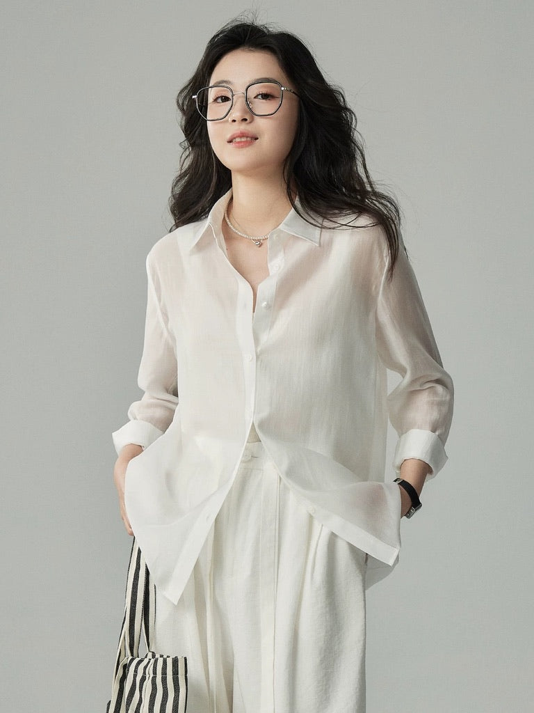 Tencel Sheer Classic Shirt [4 Colours]