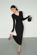 Load image into Gallery viewer, Long Sleeve Twist Dress [2 Colours]
