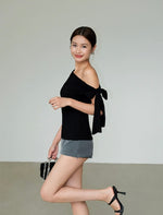 Load image into Gallery viewer, Toga Ribbon Drape Top [2 Colours]
