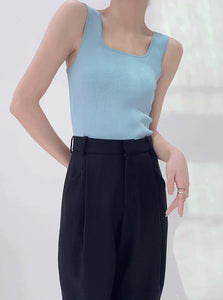 Square Knit Tank Top [2 Colours]