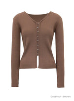 Load image into Gallery viewer, Korean Split Hem Ribbed Cardigan [4 Colours]
