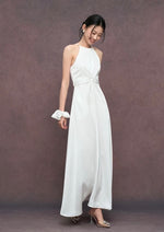 Load image into Gallery viewer, Twist Cami Pocket Maxi Gown in White
