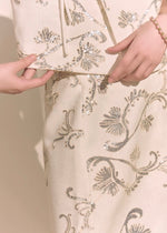 Load image into Gallery viewer, Floral Sequin Embroidered Top // Skirt in White
