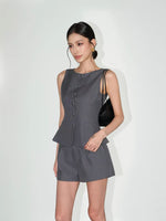 Load image into Gallery viewer, Tailored Peplum Vest // Shorts [2 Colours]
