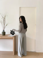 Load image into Gallery viewer, Camisole + Clasp Cardigan Set in Greige
