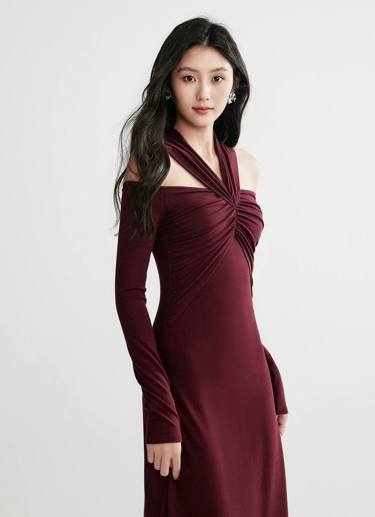 Multi-way Halter Off Shoulder Dress [2 Colours]