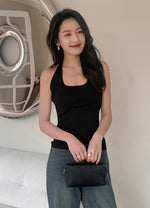 Load image into Gallery viewer, Light Knit Halter Top in Black
