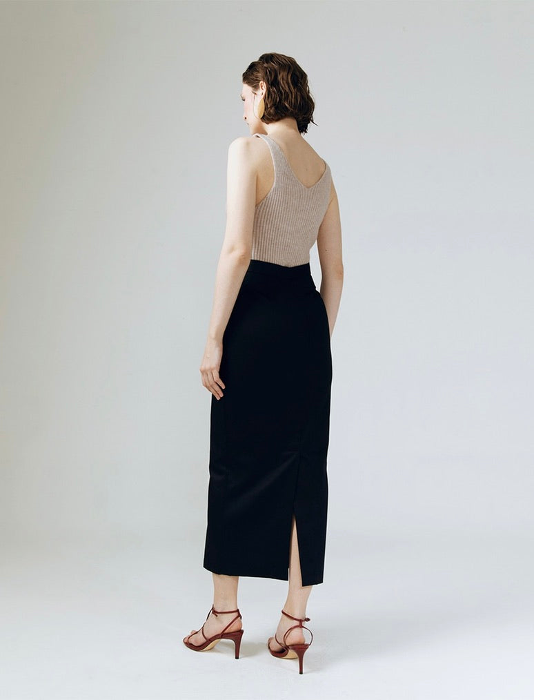 Sleek Maxi Skirt in Black