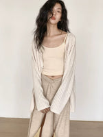 Load image into Gallery viewer, Tie Back Relaxed Knit Shirt in Beige
