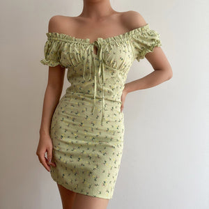 2-Way Floral Shift Dress in Green