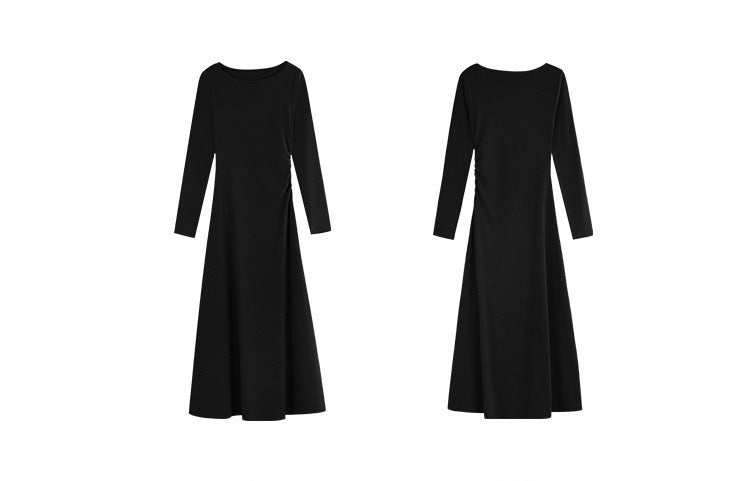 Boatneck Flare Maxi Dress [2 Colours]