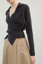 Load image into Gallery viewer, Korean Collar Wrap Knit Cardigan [3 Colours]
