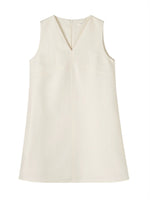 Load image into Gallery viewer, Tweed Pocket Shift Dress in White
