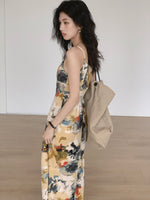 Load image into Gallery viewer, Watercolour Printed Cami Maxi Dress in Multi
