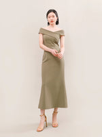 Load image into Gallery viewer, Off Shoulder Cross Midi Dress [2 Colours]
