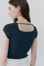 Load image into Gallery viewer, Korean Domanite Cutout Back Knit Top [4 Colours]
