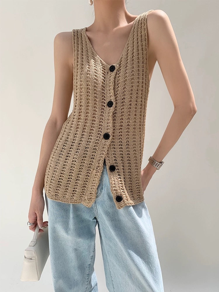 Crochet Long Top [2 Colours]