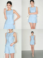 Load image into Gallery viewer, Tailored Peplum Vest // Shorts [2 Colours]
