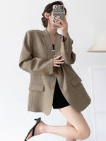 Load image into Gallery viewer, Oversized Classic Pocket Blazer in Khaki
