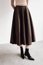 Load image into Gallery viewer, Korean Diino Textured A-Line Skirt [2 Colours]
