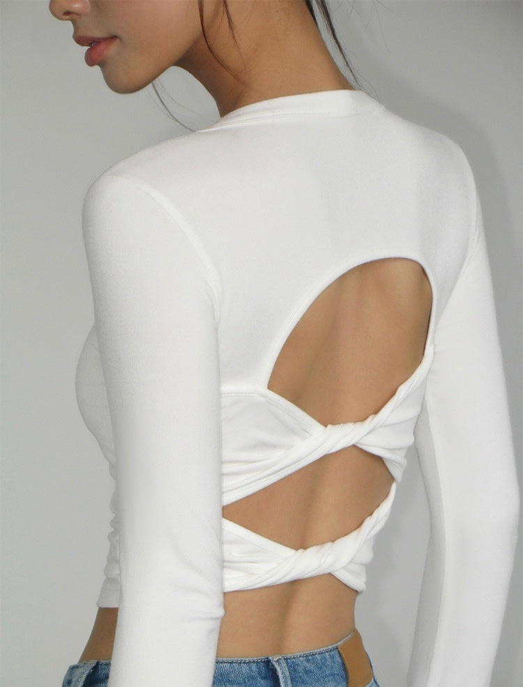 Padded Cutout Back Twist Top [2 Colours]