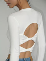 Load image into Gallery viewer, Padded Cutout Back Twist Top [2 Colours]
