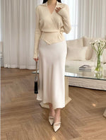 Load image into Gallery viewer, Korean Collar Wrap Knit Cardigan [3 Colours]
