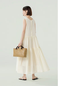 Tiered Tank Tent Dress in Cream