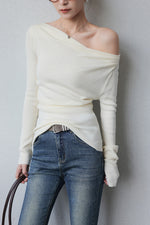 Load image into Gallery viewer, Toga Gathered Light Knit Top [2 Colours]
