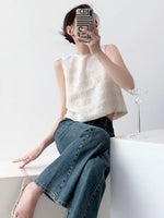 Load image into Gallery viewer, Sequin Sleeveless Top in White
