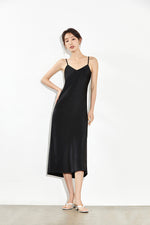 Load image into Gallery viewer, V Cami Slip Dress in Black
