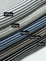 Load image into Gallery viewer, Korean Stripped Cuff Tee [5 Colours]
